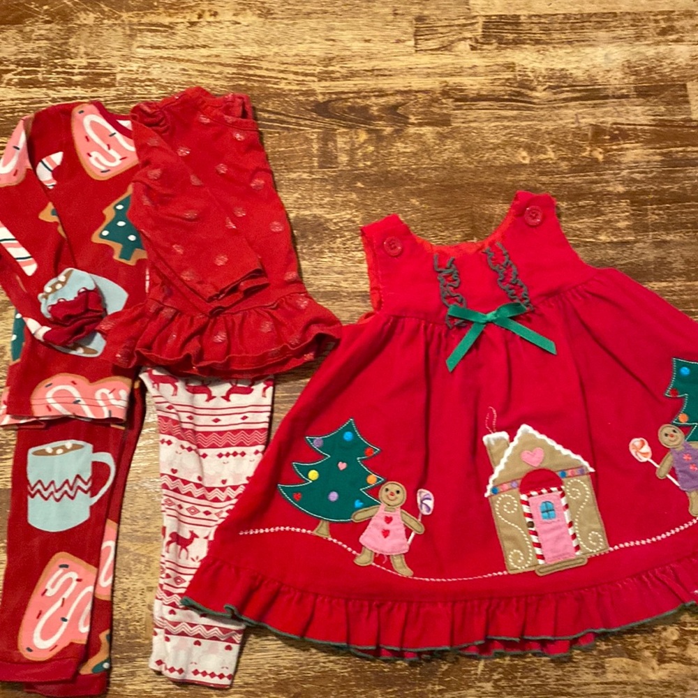 Girls Toddler Christmas Holiday Bundle- 18M